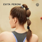 EVITA PERONI Hair Ties 12 Pcs Set, High Elastic Ponytail Holders, Hair Ties No Damage, Elastic Ties for Thick Hair Women Men, Gifts for Mother Sister Girlfriend (Light Coffee)
