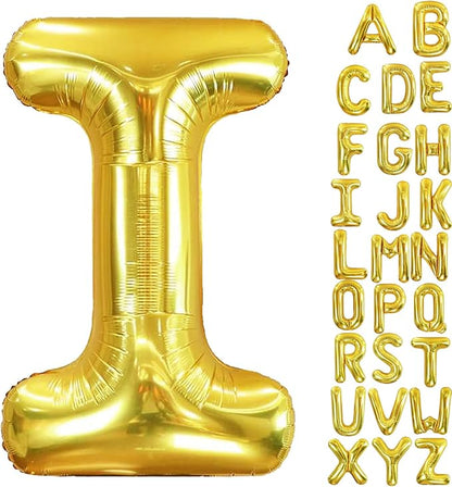 40 Inch Letter Foil Balloons Gold by Aeniaza