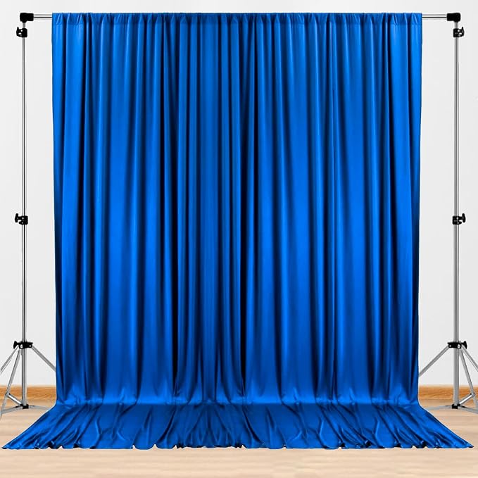 Wrinkle Free 10x8 ft Royal Blue Backdrop Curtains - Image 7