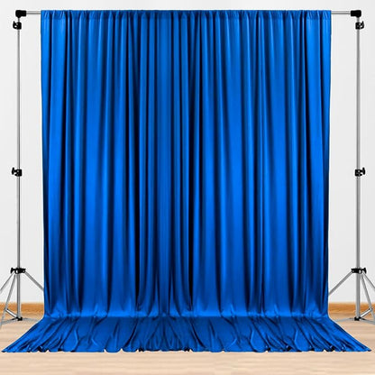 Wrinkle Free 10x8 ft Royal Blue Backdrop Curtains - Image 7