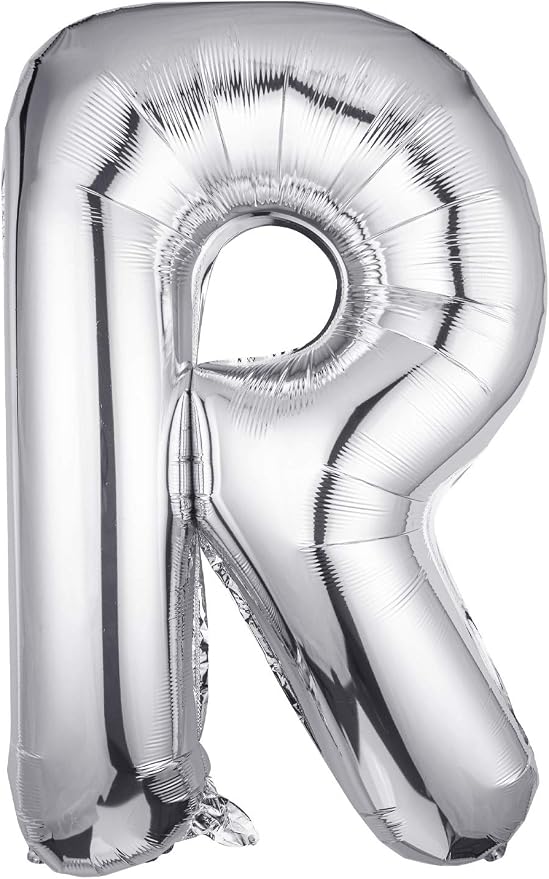 Single Aluminum Hanging Foil Film Silver Letter Balloons R 40 Inch | by FFNIU