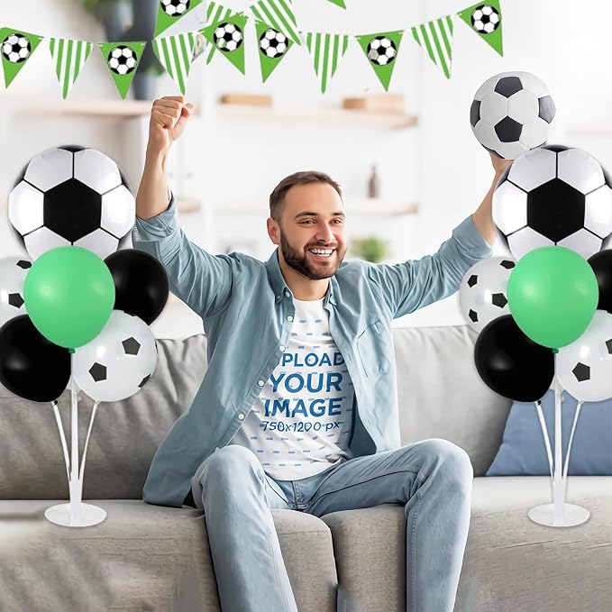 4 Sets Soccer Party Balloons Stand Kit, Soccer Party Balloon Centerpiece - Image 7