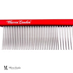 Warren London Detangling Strong Comb for Dogs | 10 inches | Comfort Control Durability and Detail for Small Medium Large Dogs | Ergonomic Dog Cat Grooming Pet Supplies Deshedding Mat Tool