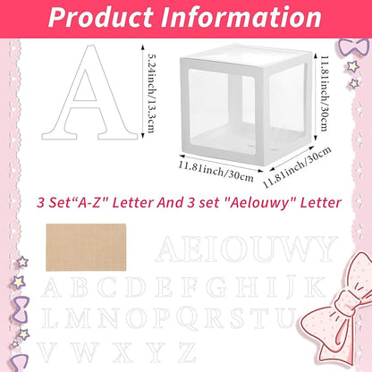 12 Pcs Transparent Balloon Boxes Clear Balloon Boxes - Image 2