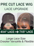 KLAIYI Bye Bye Knots Glueless Wig Ombre Brown Body Wave Pre Cut 7x5 Lace Front Wigs Human Hair Pre Plucked Pre Bleached Pre Everything Wear and Go Wig 12A Highlight Balayage 30S Ready To Go 26Inch