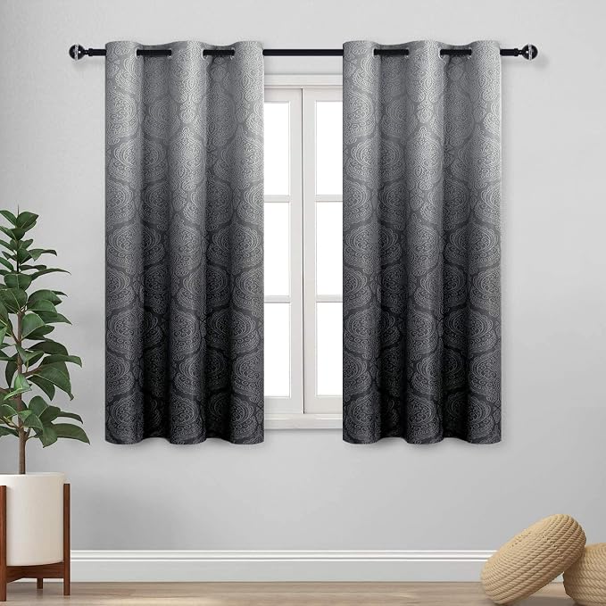 DWCN Black Ombre Short Curtains by DWCN