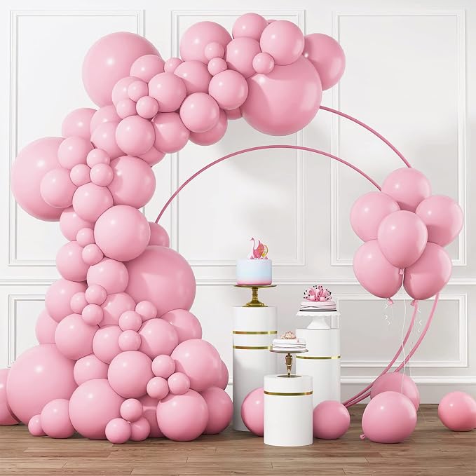 RUBFAC Light Pink Balloons Different Sizes 105pcs 5/10/12/18 Inch by RUBFAC
