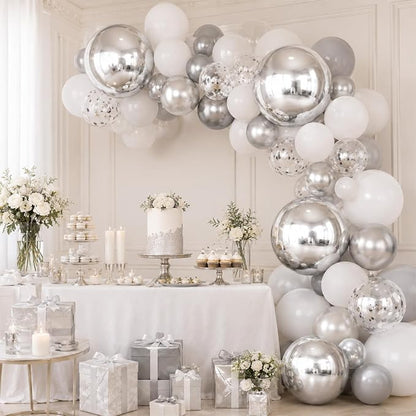Silver Round Foil Balloons - Image 5