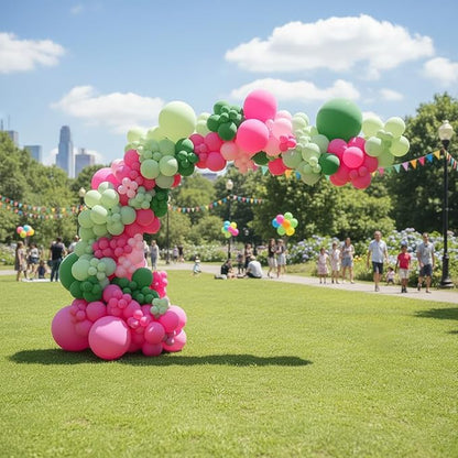 Pink and Green Balloons Garland Arch Kit 183Pcs - Image 8