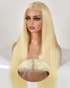 24 InchWear And Go Glueless 613 9x6 HD lace front wig Human Hair Pre Plucked Pre Cut For Beginners Human Hair 180% Density Straight Lace Front Wigs No Glue Pre Cut 3 Seconds To Wear Glueless Wig