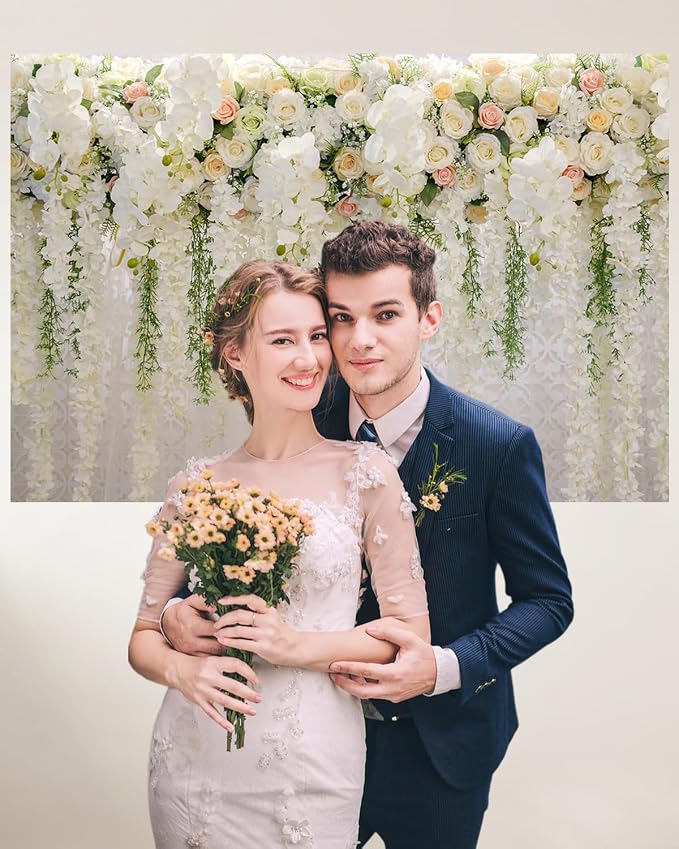 Mocsicka Wedding Flower Backdrop Wall Floral Bridal Shower Backdrops - Image 4