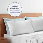 Kickoff Viscose Bamboo Pillowcase, Standard, Set of 2, 100% Organic Hidden Zippered Viscose Bamboo Pillow Case Standard Size, Cooling Pillow Cover for Hot Sleepers (20"x26" Coastal Blue)