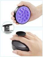 HEETA Scalp Massager Hair Growth, Soft Silicone Scalp Scrubber Shampoo Brush for Exfoliation, Dandruff Removal Head Massage Stress Relax, Wet & Dry Use for Thick Thin Curly Hair Care, Black