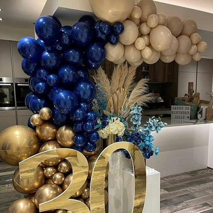 Voircoloria 105pcs Navy Blue Dark Blue Party Latex Balloons, 12inch | - Image 5