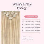 GOO GOO Clip in Hair Extensions Real Human Hair, Remy Human Hair Extensions Clip ins for Women, Natural Human Hair, 20inch 120g 7 Pcs, #18F/60A Balayage Light Wheat Platinum Blonde