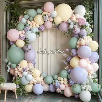 Dusty Green Pink Purple Balloons Arch Kit, Double Stuffed, Party. | Dusty Pink by Bloces
