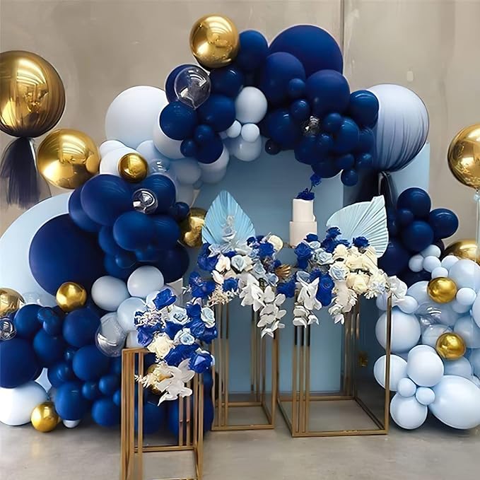 PartyWoo Navy Blue Balloons 50pcs Matte Dark Blue Color 5 Inch | Balloons - Image 3