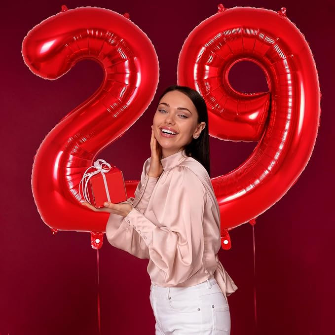 Red Number 9 Balloon 40 Inch, Big Large Foil Helium Number Balloons, Jumbo - Image 5
