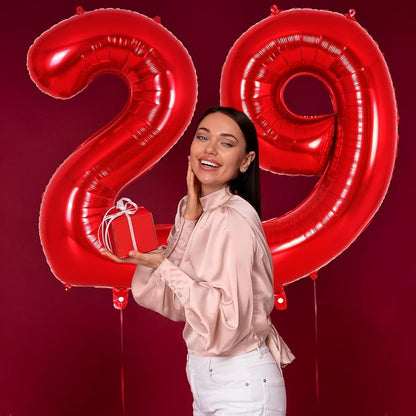 Red Number 9 Balloon 40 Inch, Big Large Foil Helium Number Balloons, Jumbo - Image 5