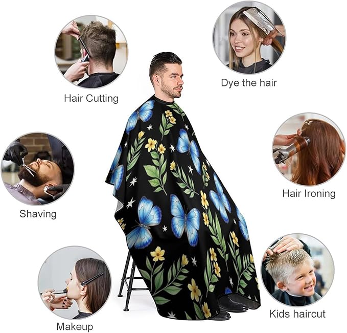 Hairdresser Cape with Neck Clasp for Coloring/Perming/Styling