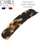 Camila Paris CP2798 French Hair Barrette Clip for Girls, Handmade, Tokyo, Metal-Free Closure Strong Hold Grip Hair Clips for Women, No Slip and Durable Styling Girls Hair Accessories, Made in France