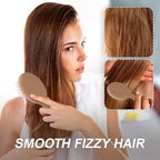 Mini Hair Bursh for Kids Women and Men, Protable Travel Size Hair Brush for Pockets Purse backpack,Mini Detangler Brush for All Hair Types, Small Hair Brush for Detangling(1 Pack-Mocha)