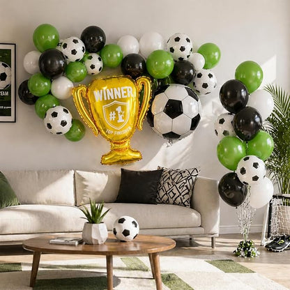 Green and Black Soccer Balloons - Image 7