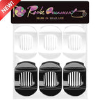 RC ROCHE 6 Pcs Flat Claw Hair Clips for Women Thick Hair French Round Duckbill Square Secure Strong Hold Grip Clamps Barrettes Curved No Slip No Crease Styling Cute Extra Jumbo XL, Large Black & White