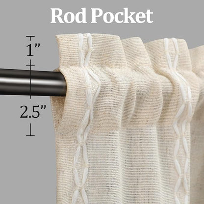 Boho Kitchen Cafe Curtains 25x24 Inch, 2 Panels - Image 3