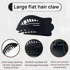 Women Flat Hair Claw Clips, Large Matte Non-Slip Hair Clips, 4-Pack Strong Styling and Hold Suitable for Thick Hair, Women Hair Accessories, Duckbill Shaped Hair Clips