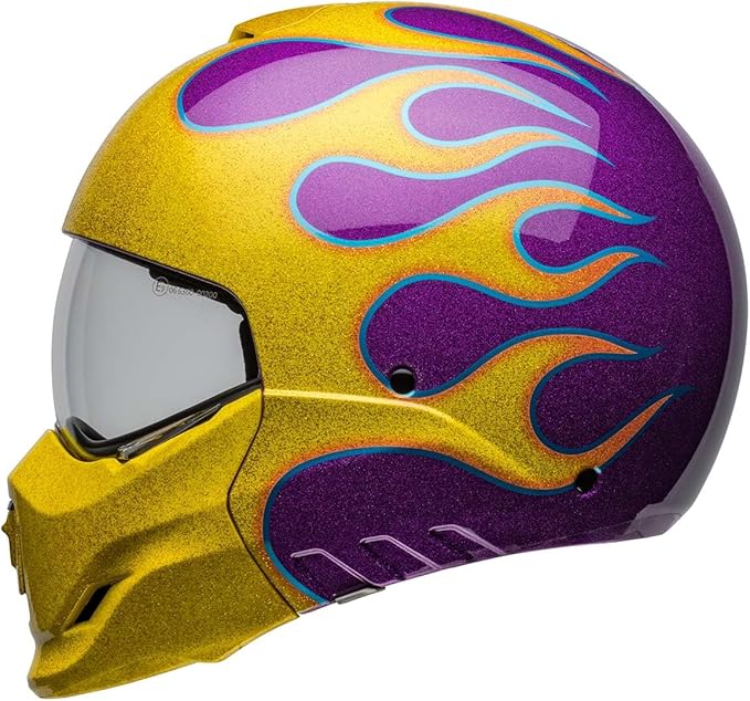 Bell Broozer Helmet (Gloss Ignite Purple/Yellow - Large)