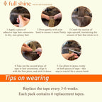 Full Shine Tape in Hair Extensions Human Hair 16Inch Seamless Tape in Extensions Color 8 Light Brown Ombre 60 Platinum Blonde and 18 Ash Blonde Remy Hair Extensions Tape ins 20Pcs 50G for Bridal