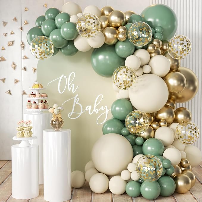 MEBAY Sage Green Balloon Arch Kit by MEBAY