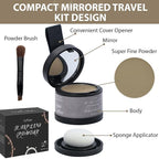 2 Pack Hairline Powder for Women and Men, Used to Root Touch Up Hair Color, Thinning and Gray Hair Coverage and Bald Spots Coverage, Light Coffee