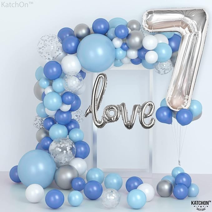 KatchOn, Giant Silver Number 7 Balloon - Image 2