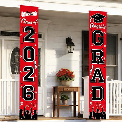 Graduation Decorations 2026 Porch Banner, Congrats Grad Class of 2026 Banner by LINHAXM
