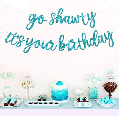 BEISHIDA Light Blue Go Shawty It's Your Birthday Banner - Image 5