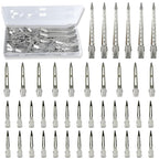 42Pcs Styling Hair Clips Set: Silver Metal Duck Billed Clips for Women's Hairstyling, Long Duckbill Pins, Alligator Rollers with Case
