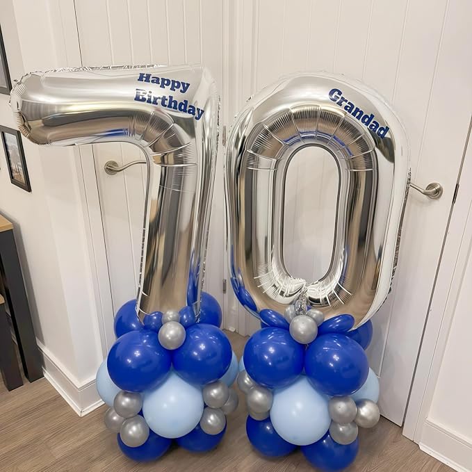 Silver 16th Birthday Balloons for Boys, 40 Inch Mylar Self Inflating 16 Balloon - Image 7