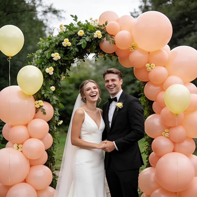 110pcs Pastel Orange Balloon 12 Inch, Pastel Orange Latex Balloons - Image 4