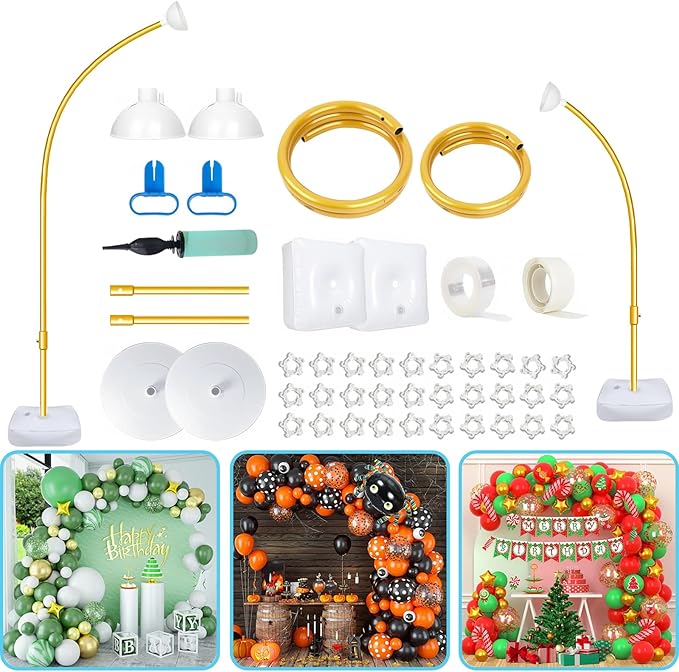 Balloon Arch Stand for Wedding Arch Frame Decoration 9.2FT & 6FT | Glod by ASTILAZO