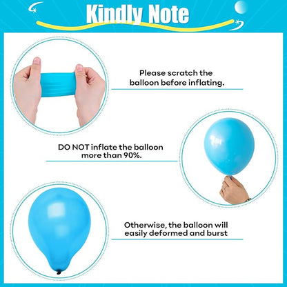 HILAVO Toy Inspired Story Balloons, 12 Inch Cow Print Blue Cloud Balloons | Red - Image 9
