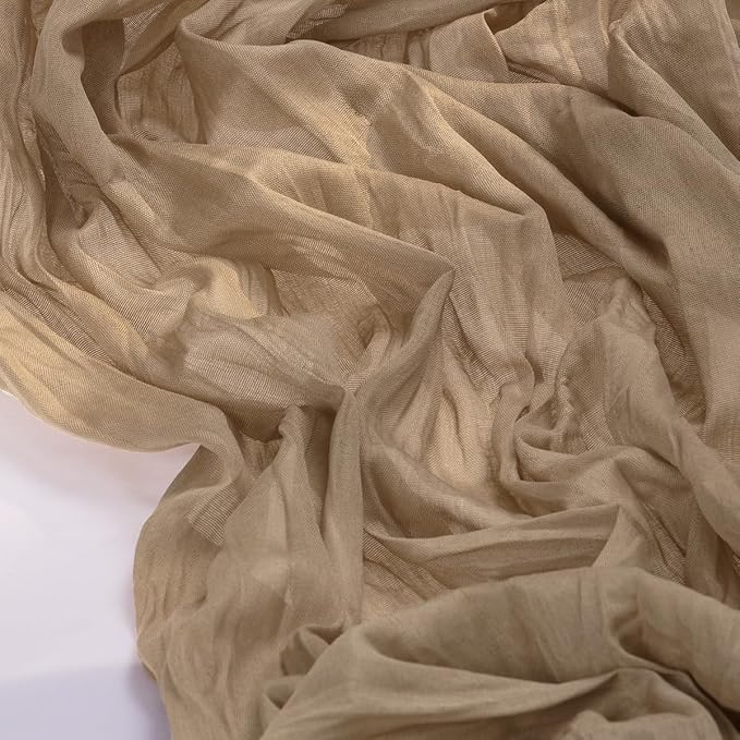 Cheesecloth Table Runner Summer Boho Wedding Birthday Party Home Decor | Nude - Image 2