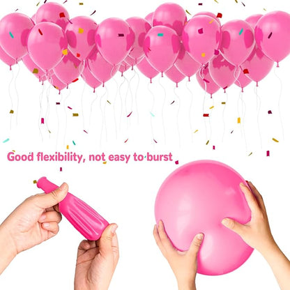 Pink Balloons 100 pcs 12 Inch Matte Pink Balloon - Image 4