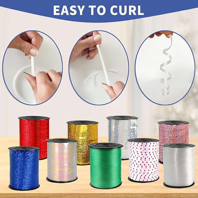 500 Yard Premium Green Curling Ribbon, PVC Plastic, Gift Wrapping, Balloon - Image 3