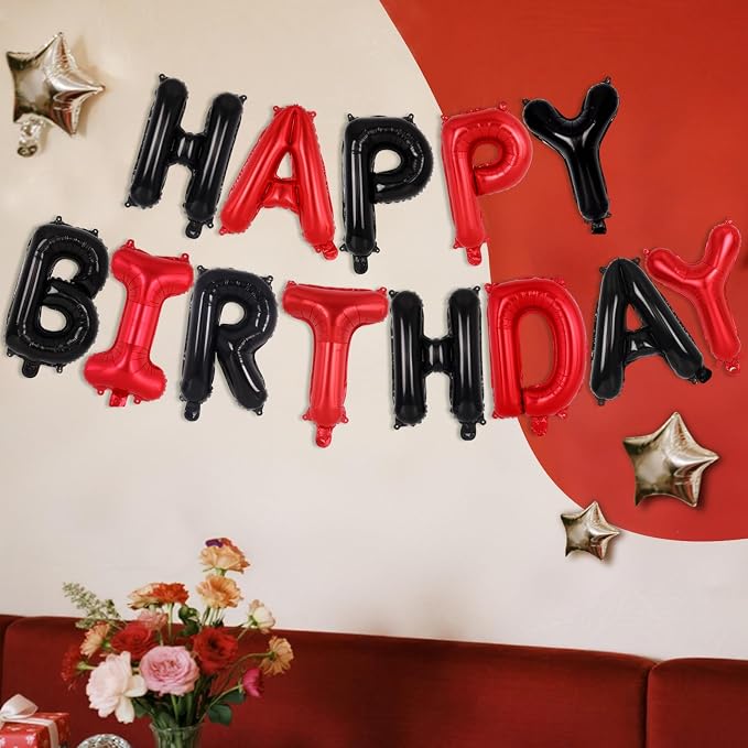 Happy Birthday Balloons Banner, Foil Balloon Personalized Name Letters Balloons - Image 3