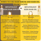 REVATOLOGY Kids & Baby Hair Growth System - Kids Hair Serum+Hair Oil Bundle (Made in USA) Natural, Chemical-Free, Nourishes, Strengthens & Promotes Healthy Growth – Safe Daily Formula for Boys & Girls