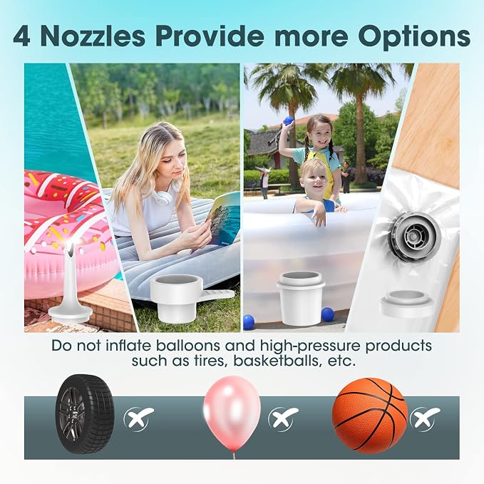 Mini Electric Air Pump for Inflatables, Ultra-Compact & Portable, Brushless - Image 6
