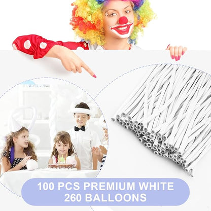 260 Balloons 100 PCS White - Image 2