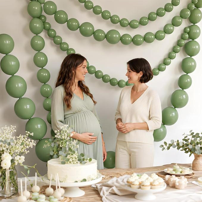 Sage Green Linking Balloons - Image 3